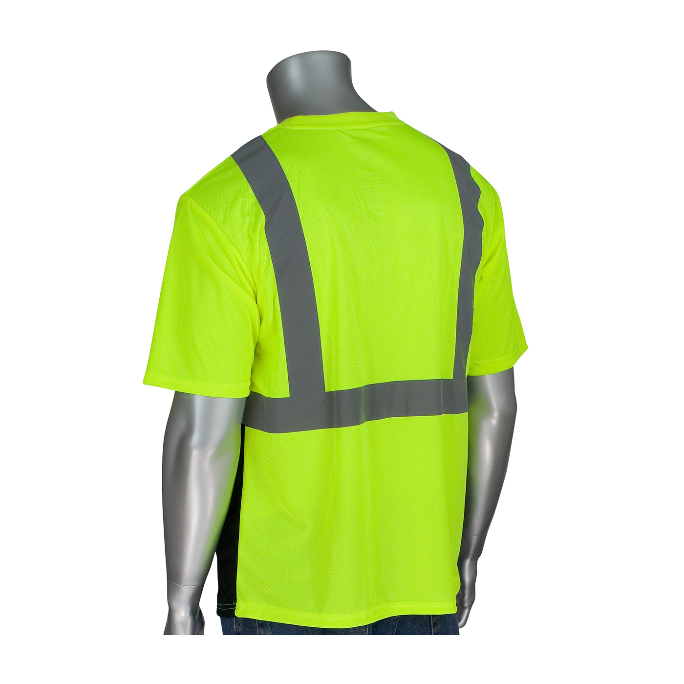 #312-1250B PIP® Class 2 Hi-Viz T-Shirts w/ UV Protection - back